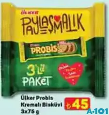 ÜLKER PROBİS KREMALI BİSKÜVİ 3X75 G